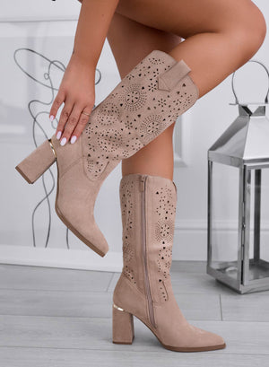 MARIGOLD - Perforated mud camper boots with comfortable heel