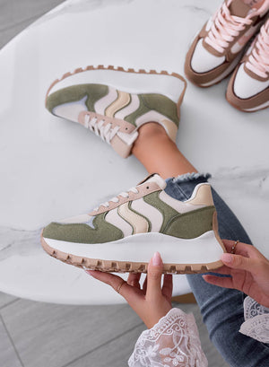 MEME - Green sneakers with contrasting panels