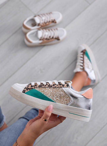 PEPPER - Sneakers stile vintage multicolor con glitter