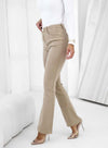 Pantalone jeans beige a zampa