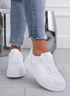 ROBBIE - White sneakers with laces