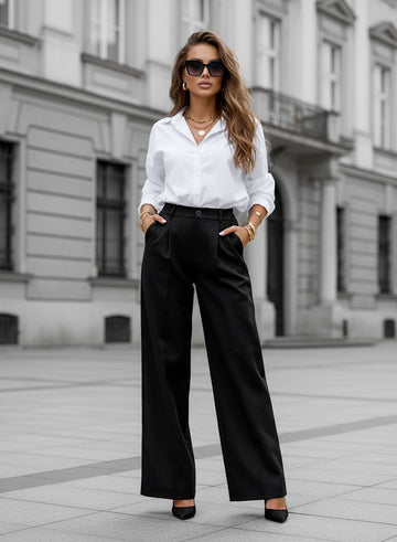 Black palazzo trousers