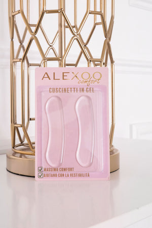 Transparent gel pads for heel back with adhesive stripes