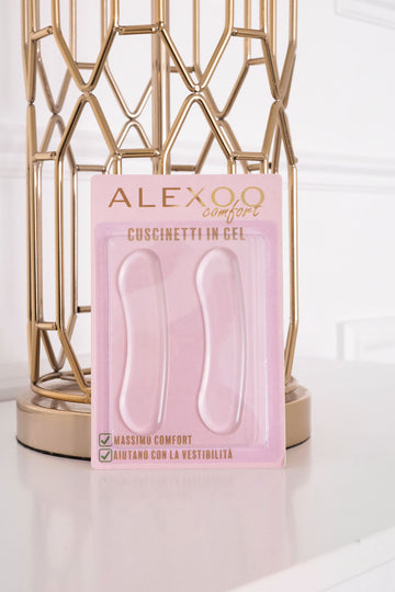 Transparent gel pads for heel back with adhesive stripes