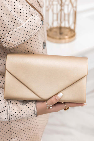 Bag - metallic gold B205 clutch