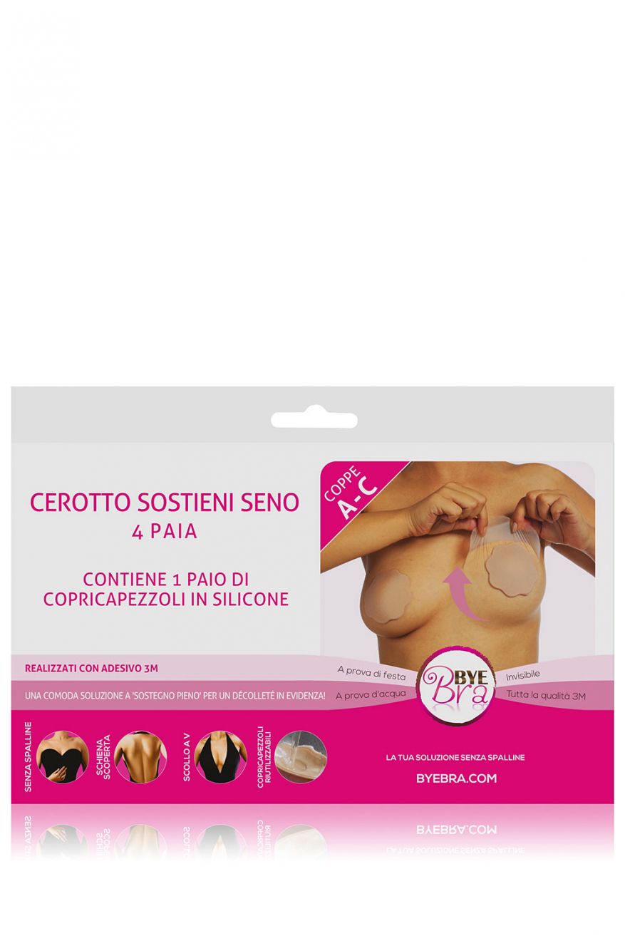 Cerotto sostieni seno con copricapezzoli in silicone - Carne