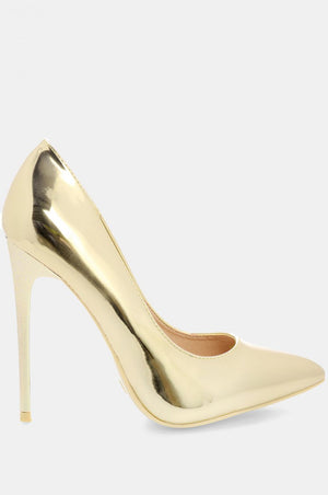 Metallic stiletto heels in Gold