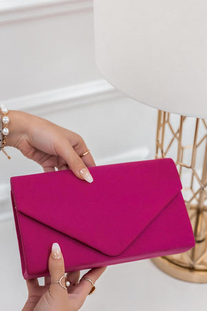 Dark fuchsia B205 clutch bag