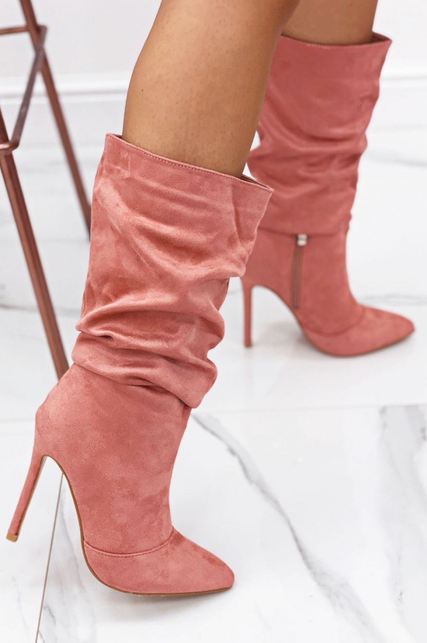 ROLITA - Alexoo Suede high-heeled boots Pink