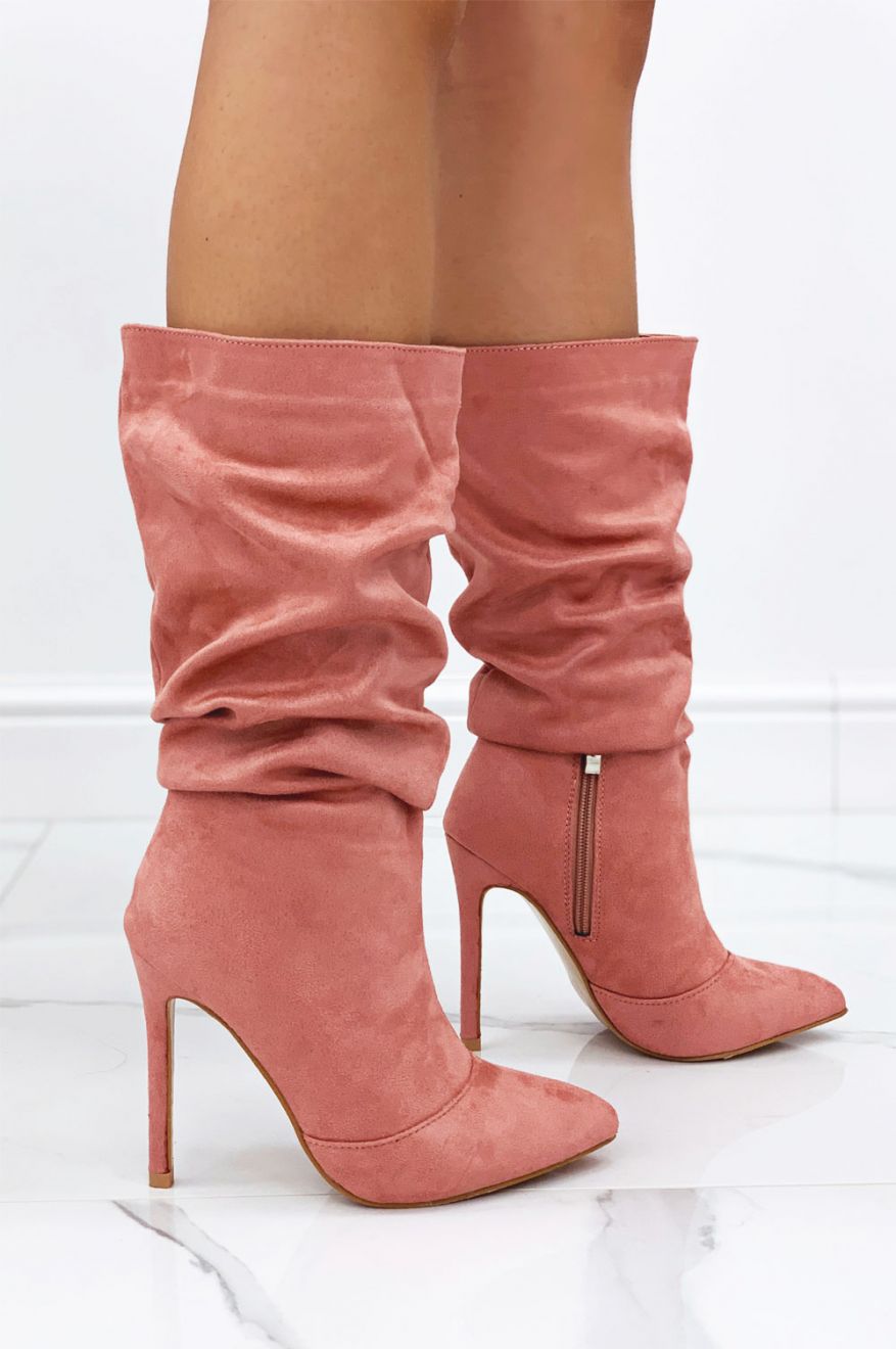ROLITA - Alexoo Suede high-heeled boots Pink