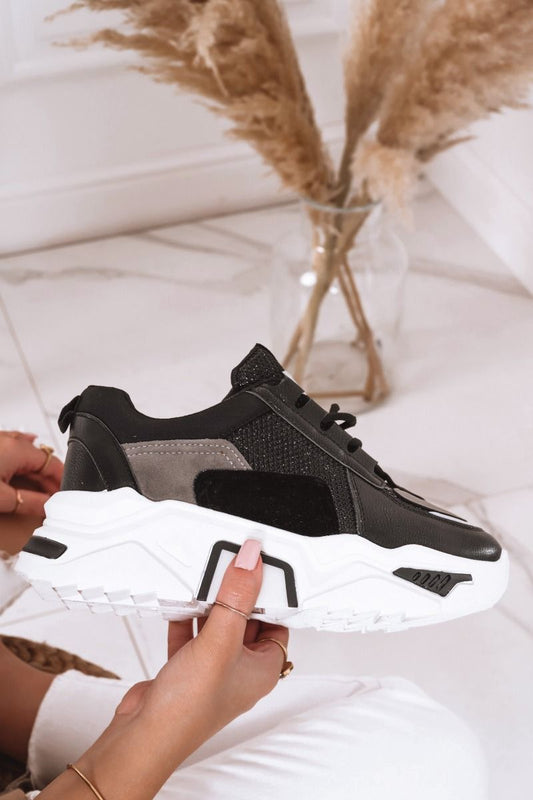 HIDE - Sneakers nere con suola alta e lacci