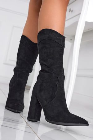 MARGARET - Black camperos ankle boots Alexoo with heel