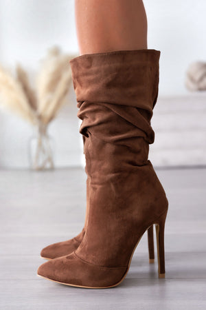 ROLITA - Alexoo brown suede boots with high heel