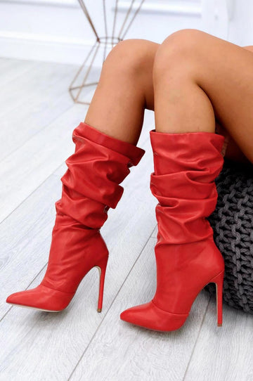 ROLITA - Alexoo High-heeled boots in faux leather Red