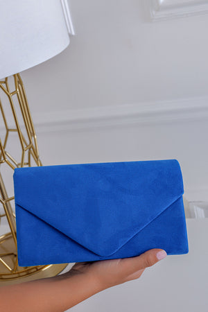 Cobalt blue B205 clutch bag