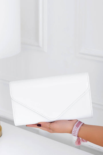 White B206 clutch bag