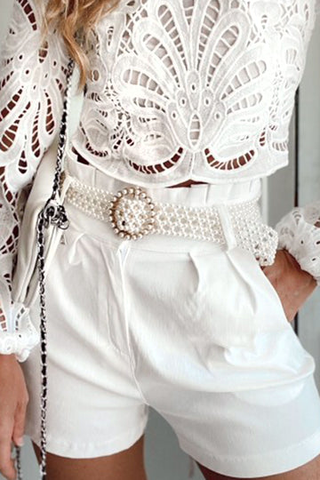 White pearl belt