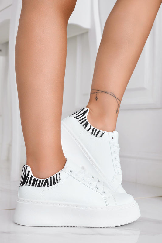 SAMIRA - Sneakers bianche con retro a fantasia